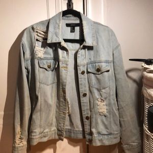 Ripped jean jacket from Forever 21.
